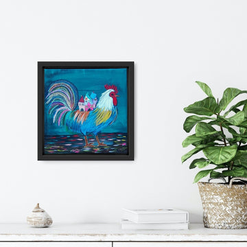 Íslenskur hani ferðast innanlands